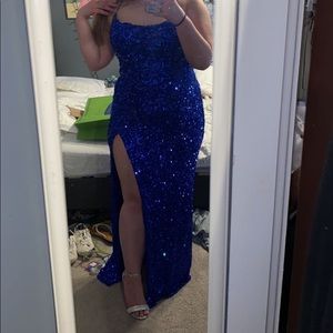 blue prom dress